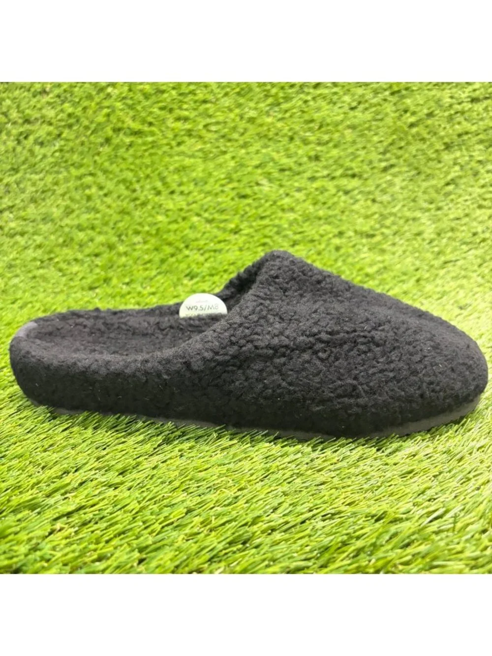 Allbirds Wool Slipper Fluff Mens Size 8 Womens 9.5 Black Casual Slip On Shoes